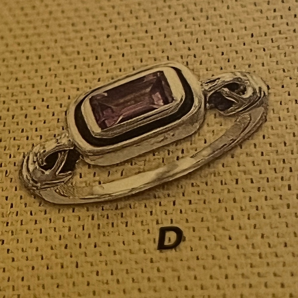 Silpada Sterling Silver and Faceted Amethyst 
Ring - Picture 2 of 14
